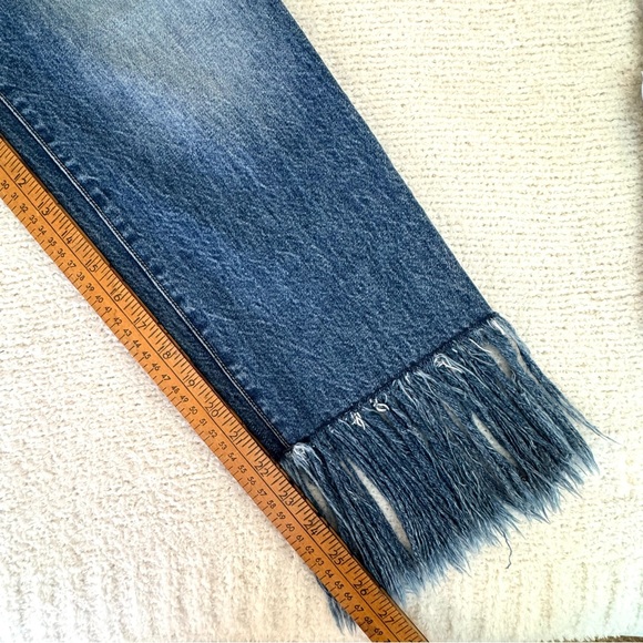 Anthro Pilcro Fringe Ankle Jeans 29 - Picture 13 of 16